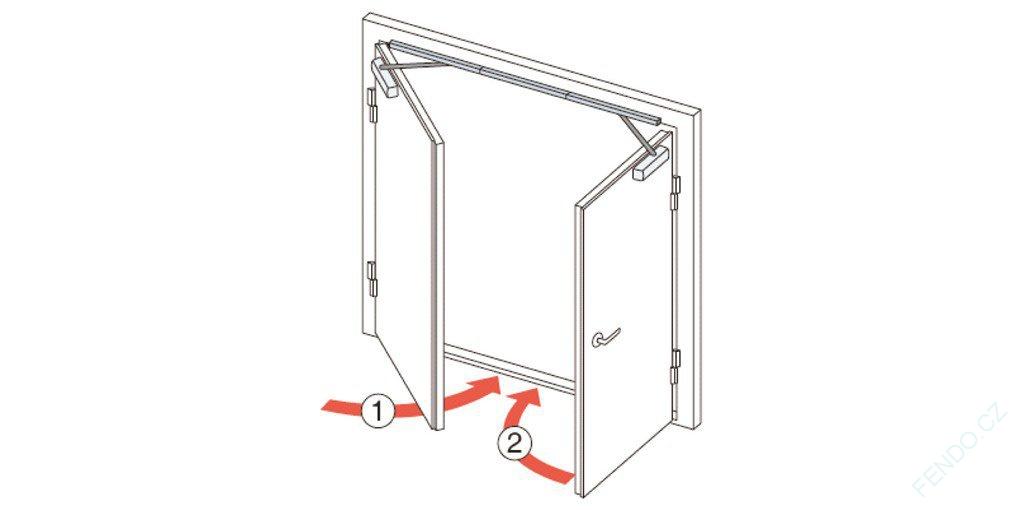 Požární konzole Assa Abloy G461 pro dvoukřídlé dveře